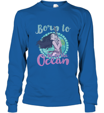 Load image into Gallery viewer, Disney Moana Born To Be In The Ocean Painted Long Sleeve T-Shirt