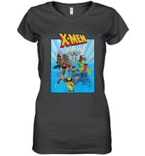 Load image into Gallery viewer, Marvel X Men Animated Series Poster Retro 90s Women's V-Neck T-Shirt