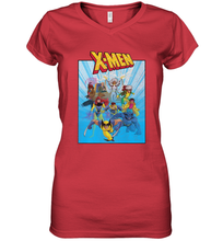 Load image into Gallery viewer, Marvel X Men Animated Series Poster Retro 90s Women's V-Neck T-Shirt