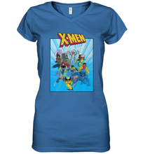 Load image into Gallery viewer, Marvel X Men Animated Series Poster Retro 90s Women's V-Neck T-Shirt