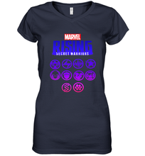 Load image into Gallery viewer, Marvel Rising Secret Warriors Hero Emblem Logo Women's V-Neck T-Shirt