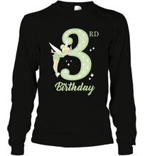 Load image into Gallery viewer, Disney Peter Pan 3rd Birthday Tinkerbell Portrait Long Sleeve T-Shirt