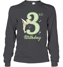 Load image into Gallery viewer, Disney Peter Pan 3rd Birthday Tinkerbell Portrait Long Sleeve T-Shirt
