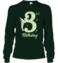 Load image into Gallery viewer, Disney Peter Pan 3rd Birthday Tinkerbell Portrait Long Sleeve T-Shirt