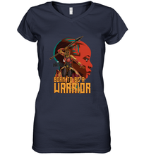 Load image into Gallery viewer, Marvel Black Panther Movie Okoye Profile Women's V-Neck T-Shirt