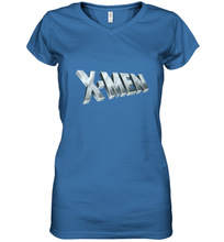 Load image into Gallery viewer, Marvel X Men Logo Retro 90s Animated Series Women's V-Neck T-Shirt