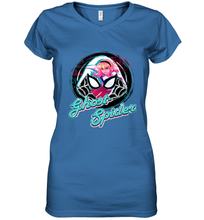 Load image into Gallery viewer, Marvel Rising Secret Warriors Ghost Spider Portrait Badge Women's V-Neck T-Shirt