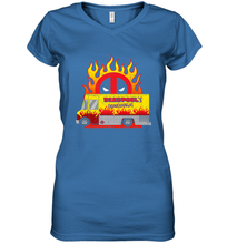 Load image into Gallery viewer, Marvel Deadpool Chimichangas Food Truck Women's V-Neck T-Shirt