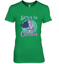 Load image into Gallery viewer, Disney Moana Born To Be In The Ocean Painted Women's Premium T-Shirt