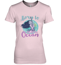 Load image into Gallery viewer, Disney Moana Born To Be In The Ocean Painted Women's Premium T-Shirt