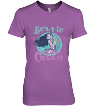 Load image into Gallery viewer, Disney Moana Born To Be In The Ocean Painted Women's Premium T-Shirt