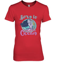 Load image into Gallery viewer, Disney Moana Born To Be In The Ocean Painted Women's Premium T-Shirt
