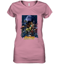 Load image into Gallery viewer, Marvel Avengers Infinity War Neon Team 2 Women's V-Neck T-Shirt