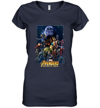 Load image into Gallery viewer, Marvel Avengers Infinity War Neon Team 2 Women's V-Neck T-Shirt