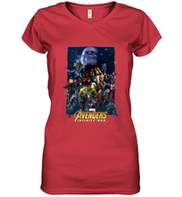 Load image into Gallery viewer, Marvel Avengers Infinity War Neon Team 2 Women's V-Neck T-Shirt