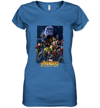 Load image into Gallery viewer, Marvel Avengers Infinity War Neon Team 2 Women's V-Neck T-Shirt