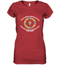 Load image into Gallery viewer, April is autism awareness month , Every day is Autism awareness day in our home AutismT shirt Women's V-Neck T-Shirt