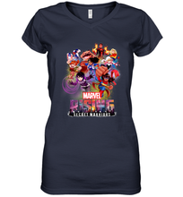 Load image into Gallery viewer, Marvel Rising Secret Warriors Hero Action Pose Collage Women's V-Neck T-Shirt