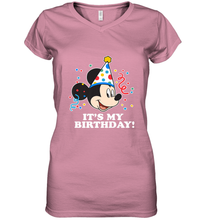 Load image into Gallery viewer, Disney Mickey Mouse It�s My Birthday Women's V-Neck T-Shirt