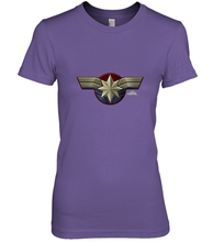 Load image into Gallery viewer, Marvel Captain Marvel Movie Chest Symbol Women's Premium T-Shirt