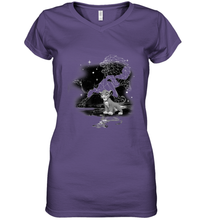 Load image into Gallery viewer, Disney Lion King Young Simba Star Gazing Women's V-Neck T-Shirt