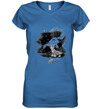 Load image into Gallery viewer, Disney Lion King Young Simba Star Gazing Women's V-Neck T-Shirt