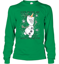 Load image into Gallery viewer, Disney Frozen Olaf Some People Are Worth Melting For Long Sleeve T-Shirt