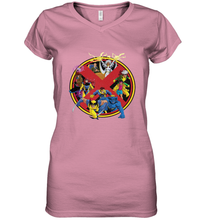 Load image into Gallery viewer, Marvel X Men Animated Series Logo Retro 90s Women's V-Neck T-Shirt