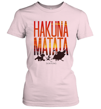 Load image into Gallery viewer, Disney Lion King Hakuna Matata Sunset Fill Trio Logo Women's T-Shirt

