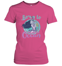 Load image into Gallery viewer, Disney Moana Born To Be In The Ocean Painted Women's T-Shirt
