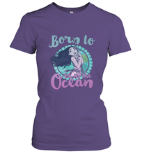 Load image into Gallery viewer, Disney Moana Born To Be In The Ocean Painted Women's T-Shirt

