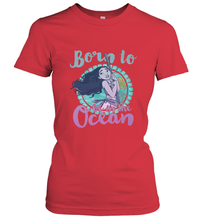 Load image into Gallery viewer, Disney Moana Born To Be In The Ocean Painted Women's T-Shirt
