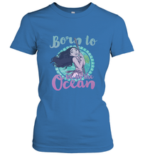 Load image into Gallery viewer, Disney Moana Born To Be In The Ocean Painted Women's T-Shirt
