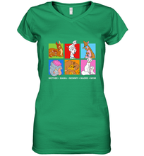 Load image into Gallery viewer, Disney Characters Colorful Mother's Day Women's V-Neck T-Shirt
