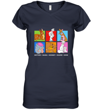 Load image into Gallery viewer, Disney Characters Colorful Mother's Day Women's V-Neck T-Shirt
