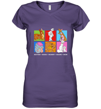 Load image into Gallery viewer, Disney Characters Colorful Mother's Day Women's V-Neck T-Shirt
