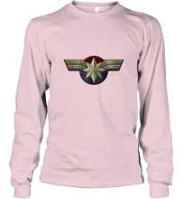 Load image into Gallery viewer, Marvel Captain Marvel Movie Chest Symbol Long Sleeve T-Shirt
