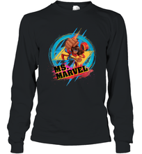 Load image into Gallery viewer, Marvel Rising Secret Warriors Ms. Marvel Portrait Logo Long Sleeve T-Shirt
