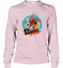 Load image into Gallery viewer, Marvel Rising Secret Warriors Ms. Marvel Portrait Logo Long Sleeve T-Shirt
