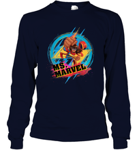 Load image into Gallery viewer, Marvel Rising Secret Warriors Ms. Marvel Portrait Logo Long Sleeve T-Shirt

