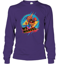 Load image into Gallery viewer, Marvel Rising Secret Warriors Ms. Marvel Portrait Logo Long Sleeve T-Shirt
