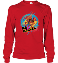 Load image into Gallery viewer, Marvel Rising Secret Warriors Ms. Marvel Portrait Logo Long Sleeve T-Shirt
