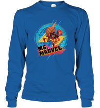 Load image into Gallery viewer, Marvel Rising Secret Warriors Ms. Marvel Portrait Logo Long Sleeve T-Shirt
