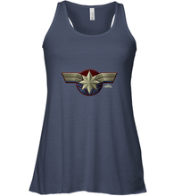 Load image into Gallery viewer, Marvel Captain Marvel Movie Chest Symbol Women's Racerback Tank
