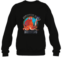 Load image into Gallery viewer, Disney Pixar Finding Dory Hank and Dory Adventure Is Brewing Crewneck Sweatshirt
