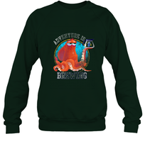 Load image into Gallery viewer, Disney Pixar Finding Dory Hank and Dory Adventure Is Brewing Crewneck Sweatshirt
