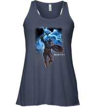 Load image into Gallery viewer, Marvel Avengers Endgame Captain America Worthy Action Pose Women's Racerback Tank
