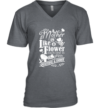 Load image into Gallery viewer, A mother is like a flower each one is beautiful and unique Men's V-Neck
