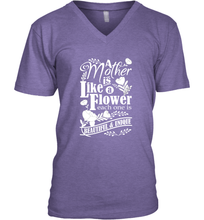 Load image into Gallery viewer, A mother is like a flower each one is beautiful and unique Men's V-Neck
