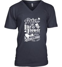 Load image into Gallery viewer, A mother is like a flower each one is beautiful and unique Men's V-Neck
